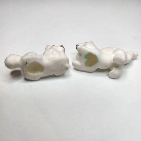 Set of Two Small Vintage White Porcelean Cats - Picture 5 of 5